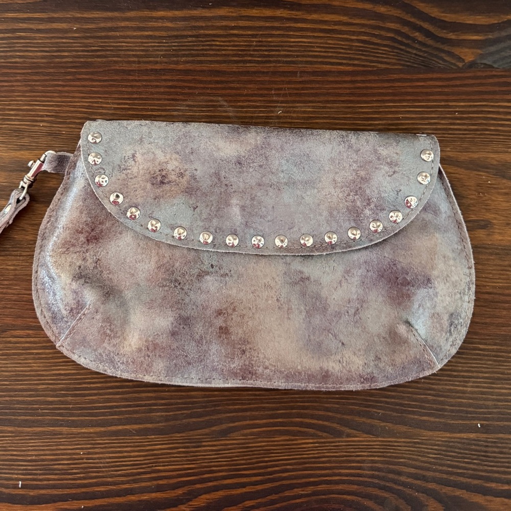 Origi Distressed Silver Clutch